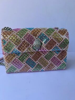 Kurt Geiger London Kensington Embellished Rainbow Crystal Shoulder Bag